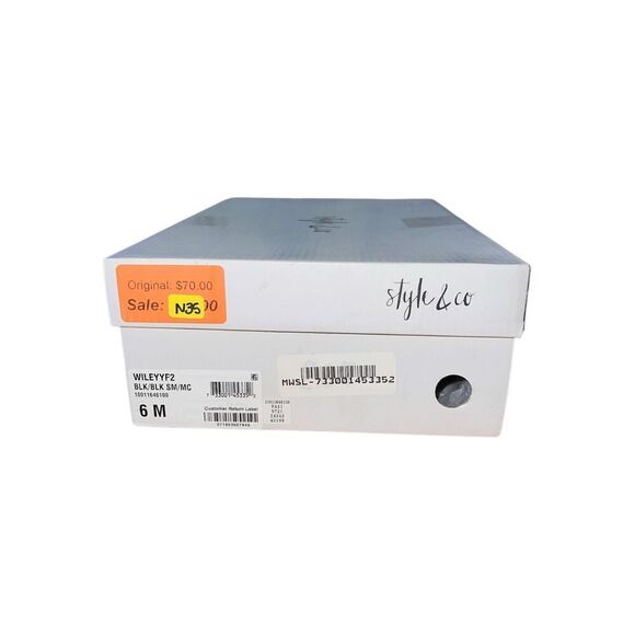 Style & Co-Black Fashion Faux Leather Ankle  Bootie -Wiley F1 Women’s Sz 6 - Picture 12 of 12